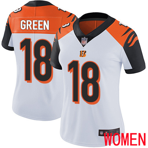 Cincinnati Bengals Limited White Women A J Green Road Jersey NFL Footballl 18 Vapor Untouchable